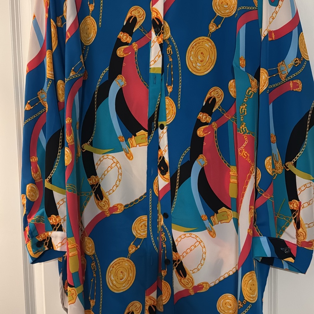 Vibrant Multicolor Button-Up Shirt